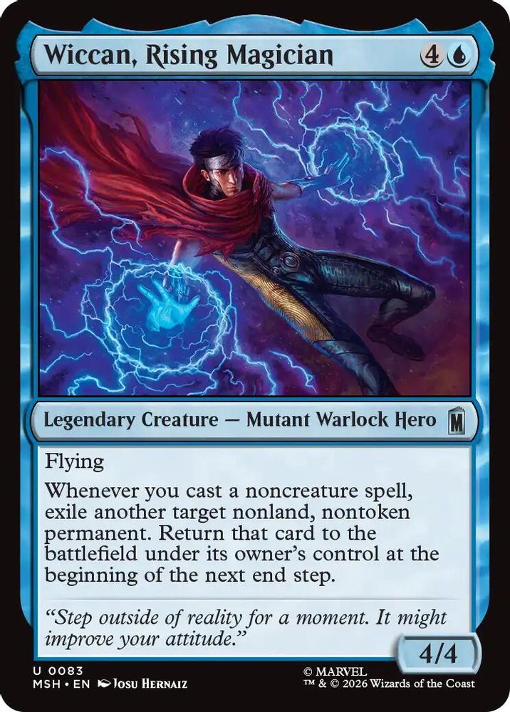 2026 Magic: The Gathering: Marvel Super Heroes (MSH) - Wiccan Rising Magician (#83, Uncommon)