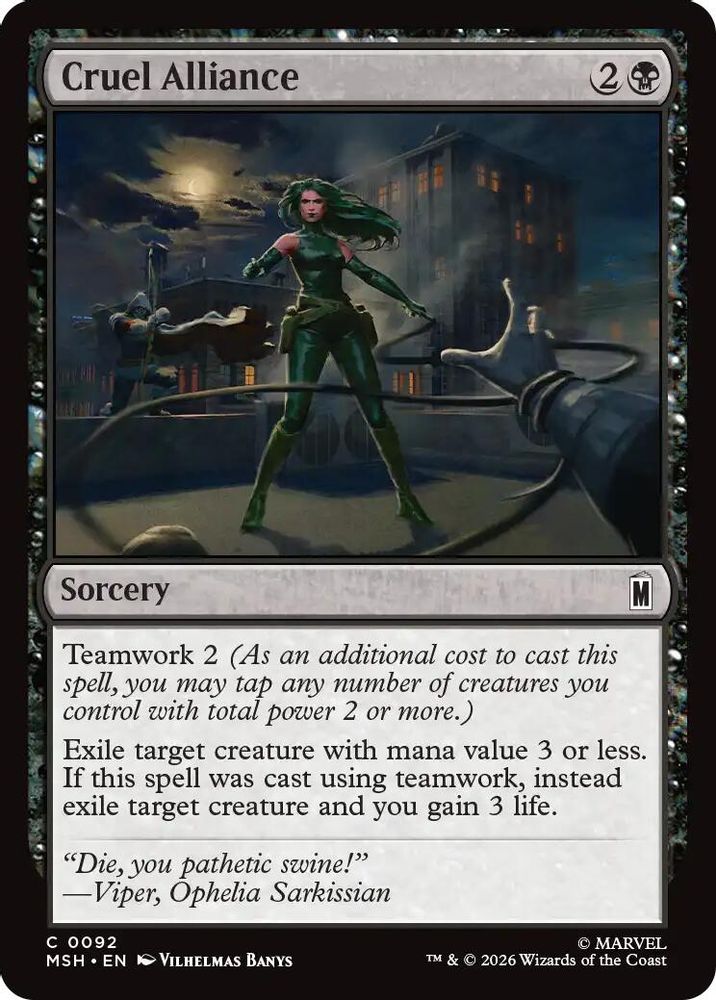 2026 Magic: The Gathering: Marvel Super Heroes (MSH) - Cruel Alliance (#92, Common) (, Near Mint)
