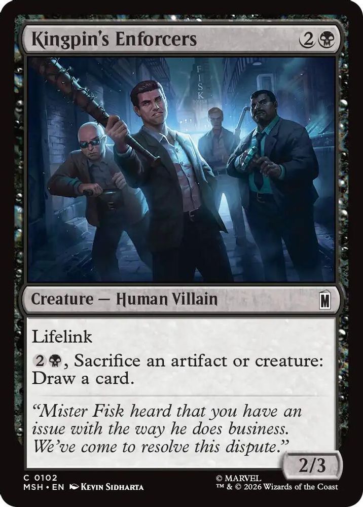2026 Magic: The Gathering: Marvel Super Heroes (MSH) - Kingpins Enforcers (#102, Common) (, Near Mint)