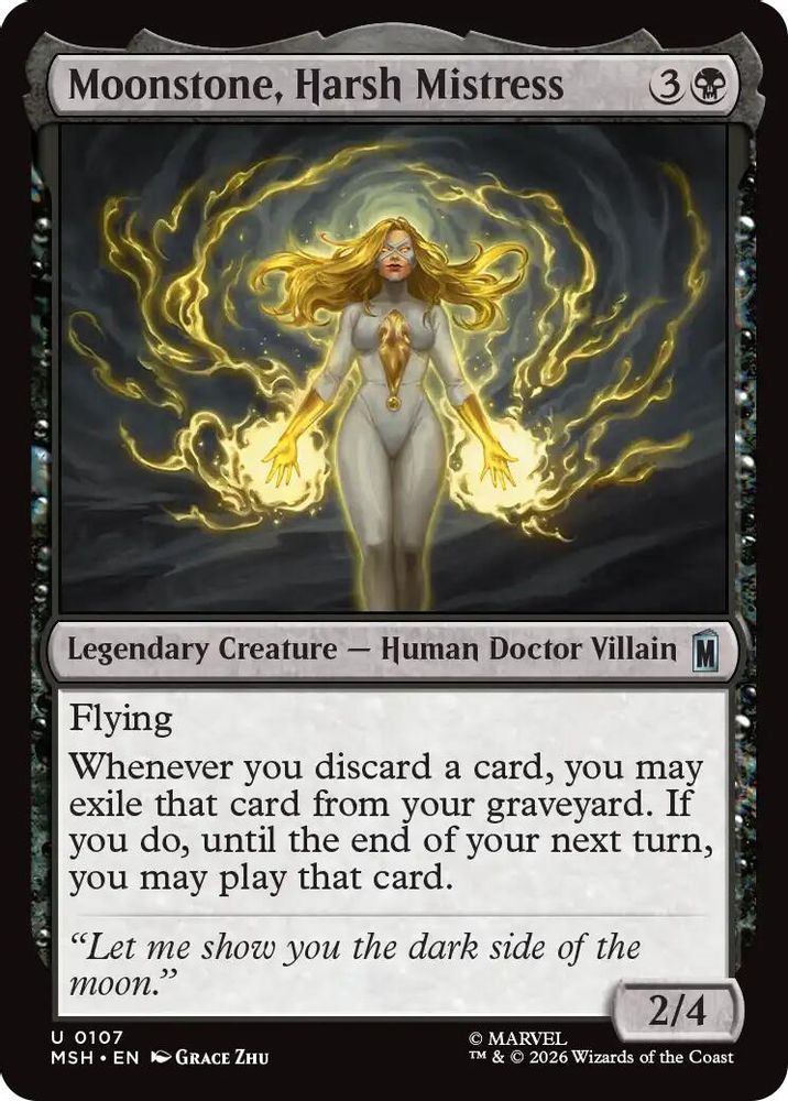 2026 Magic: The Gathering: Marvel Super Heroes (MSH) - Moonstone Harsh Mistress (#107, Uncommon) (, Near Mint)