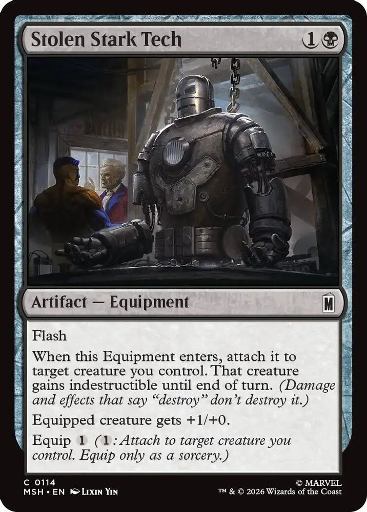 2026 Magic: The Gathering: Marvel Super Heroes (MSH) - Stolen Stark Tech (#114, Common)