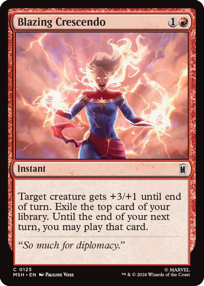 2026 Magic: The Gathering: Marvel Super Heroes (MSH) - Blazing Crescendo (#125, Common) (, Near Mint)