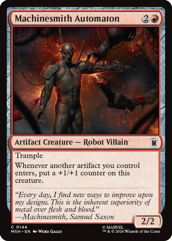 2026 Magic: The Gathering: Marvel Super Heroes (MSH) - Machinesmith Automaton (#144, Common) (, Near Mint)