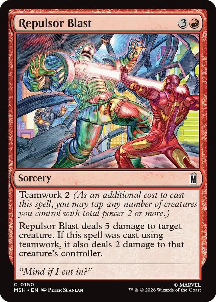 2026 Magic: The Gathering: Marvel Super Heroes (MSH) - Repulsor Blast (#150, Common) (, Near Mint)