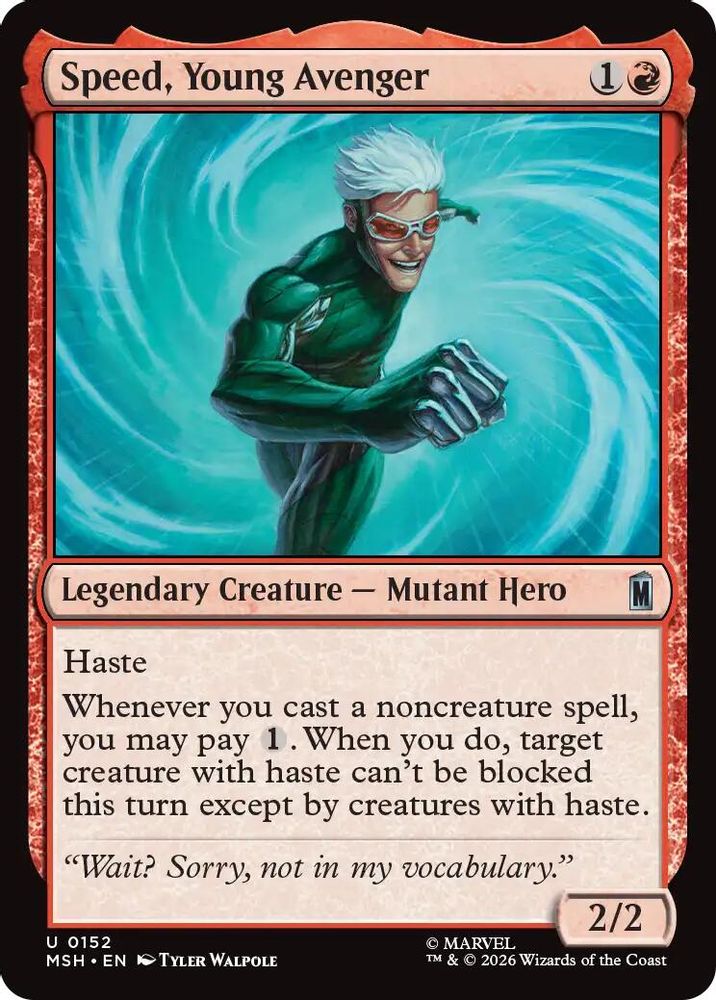 2026 Magic: The Gathering: Marvel Super Heroes (MSH) - Speed Young Avenger (#152, Uncommon) (, Near Mint)
