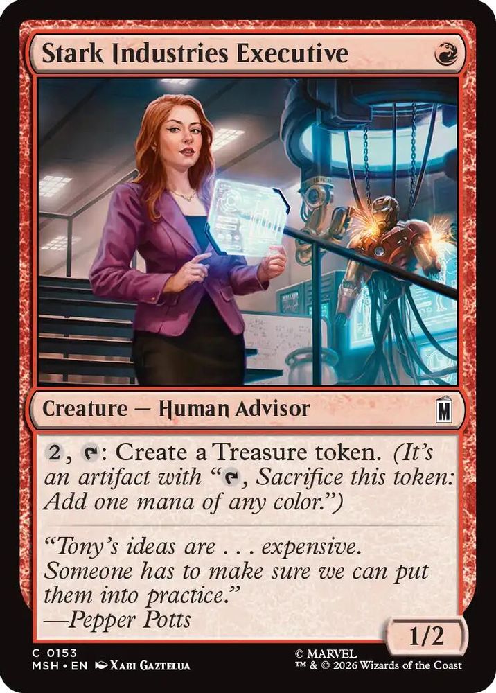 2026 Magic: The Gathering: Marvel Super Heroes (MSH) - Stark Industries Executive (#153, Common) (, Near Mint)