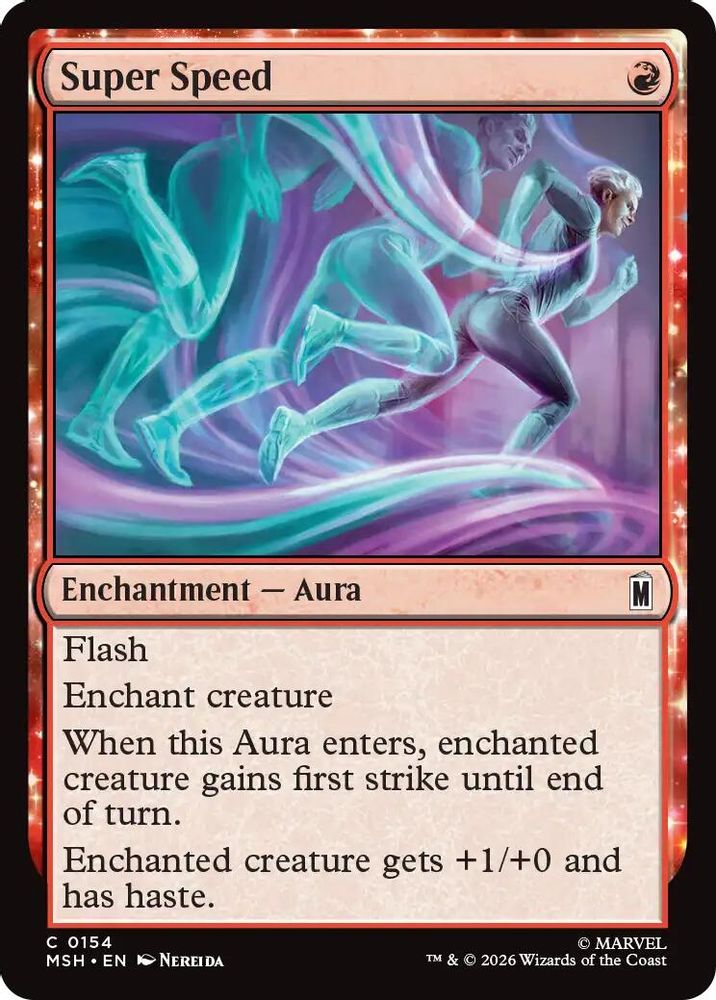 2026 Magic: The Gathering: Marvel Super Heroes (MSH) - Super Speed (#154, Common) (, Near Mint)