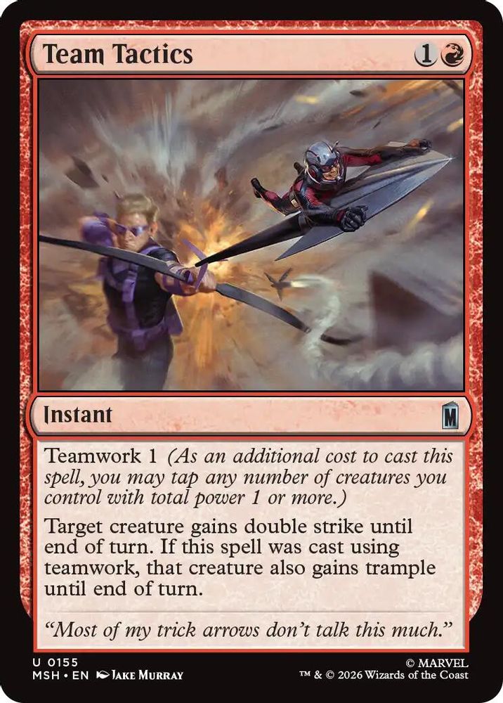 2026 Magic: The Gathering: Marvel Super Heroes (MSH) - Team Tactics (#155, Uncommon) (, Near Mint)