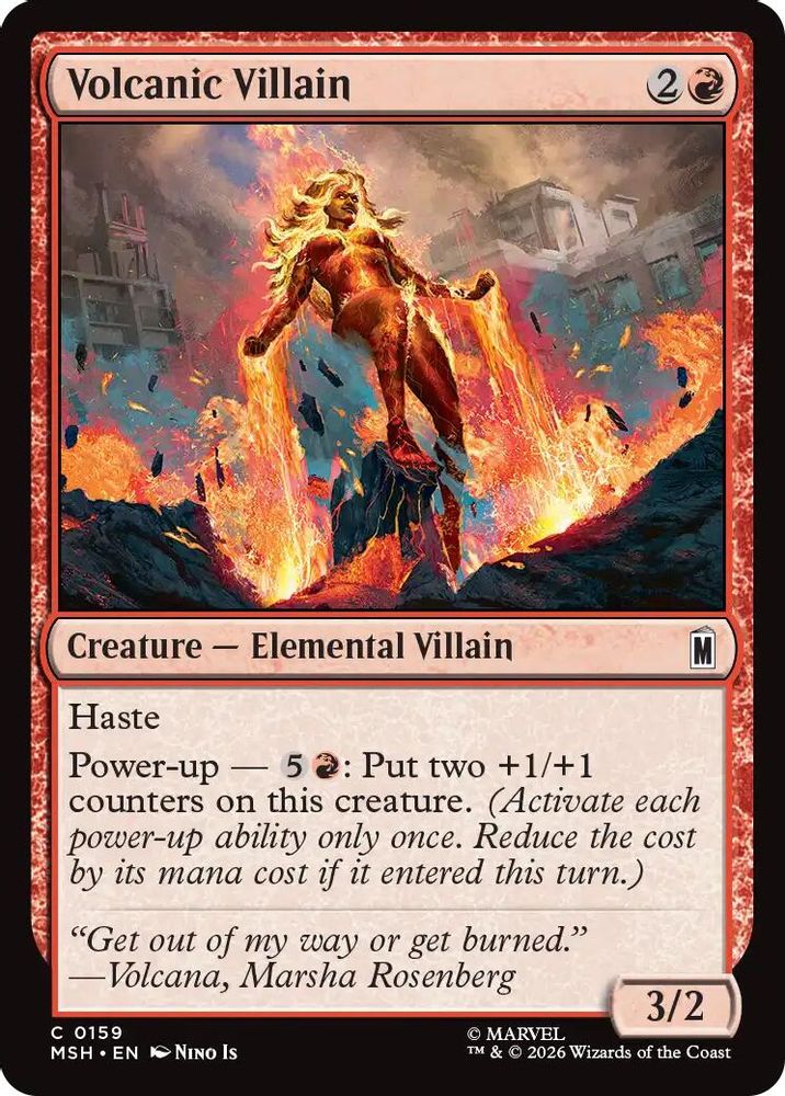 2026 Magic: The Gathering: Marvel Super Heroes (MSH) - Volcanic Villain (#159, Common) (, Near Mint)