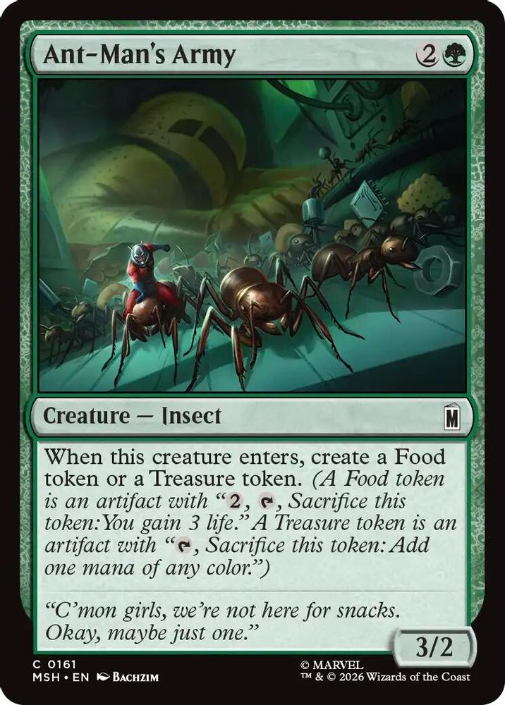 2026 Magic: The Gathering: Marvel Super Heroes (MSH) - Ant Mans Army (#161, Common) (, Near Mint)