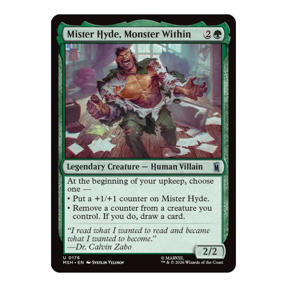 2026 Magic: The Gathering: Marvel Super Heroes (MSH) - Mister Hyde, Monster Within (#176, Uncommon) (, Near Mint)