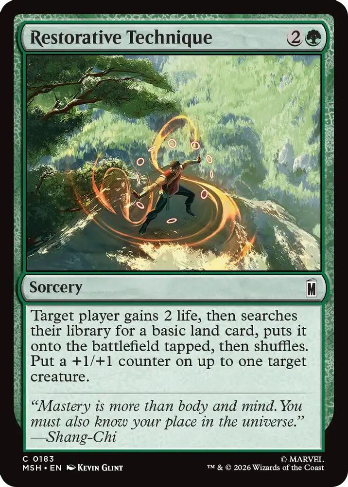 2026 Magic: The Gathering: Marvel Super Heroes (MSH) - Restorative Technique (#183, Common) (, Near Mint)
