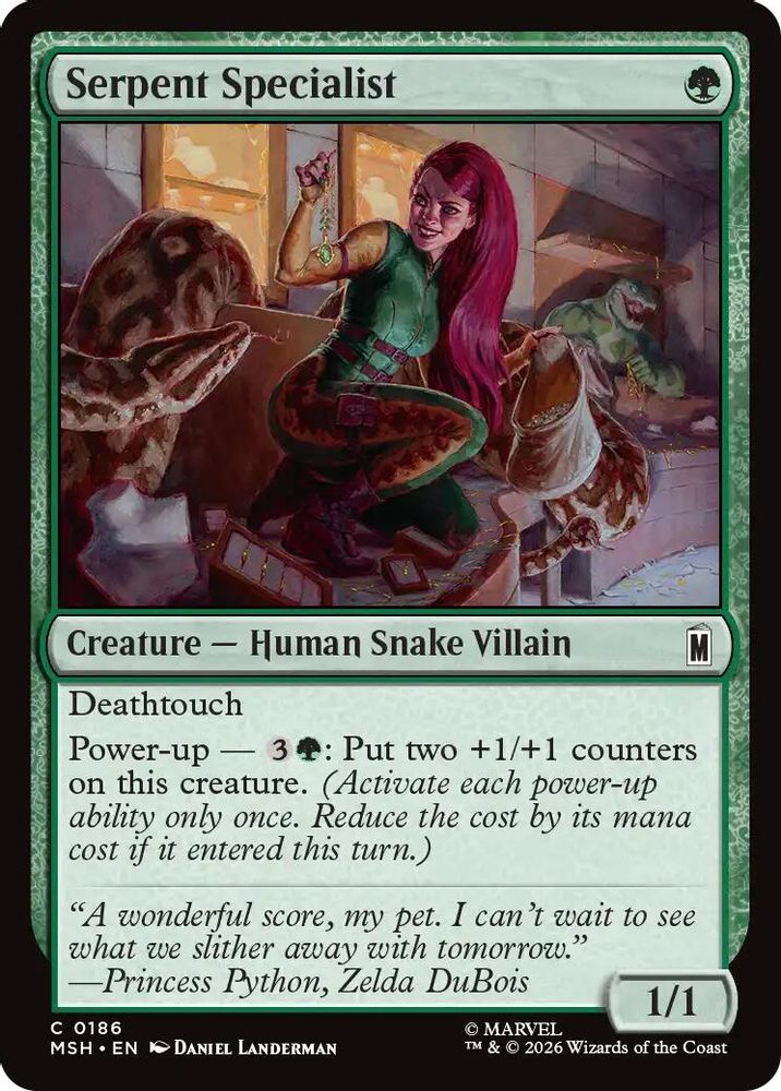 2026 Magic: The Gathering: Marvel Super Heroes (MSH) - Serpent Specialist (#186, Common) (, Near Mint)