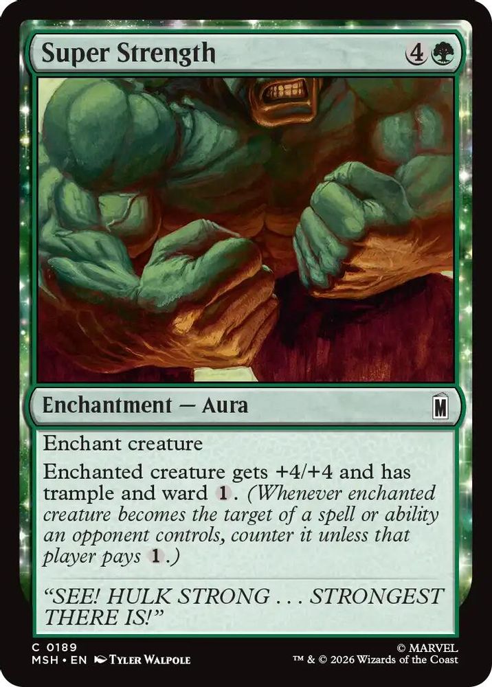 2026 Magic: The Gathering: Marvel Super Heroes (MSH) - Super Strength (#189, Common)