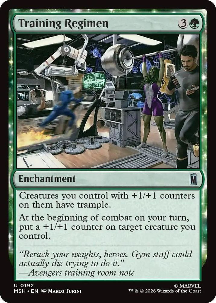 2026 Magic: The Gathering: Marvel Super Heroes (MSH) - Training Regimen (#192, Uncommon) (, Near Mint)