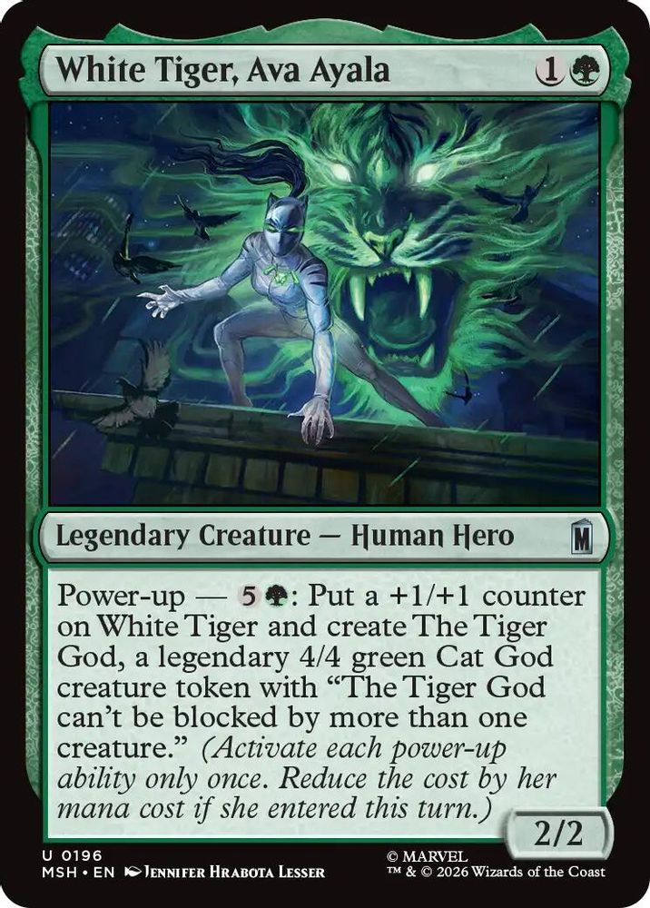 2026 Magic: The Gathering: Marvel Super Heroes (MSH) - White Tiger Ava Ayala (#196, Uncommon) (, Near Mint)