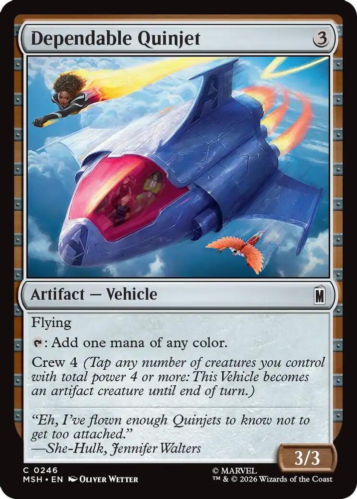 2026 Magic: The Gathering: Marvel Super Heroes (MSH) - Dependable Quinjet (#246, Common) (, Near Mint)