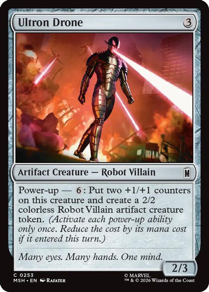 2026 Magic: The Gathering: Marvel Super Heroes (MSH) - Ultron Drone (#253, Common) (, Near Mint)