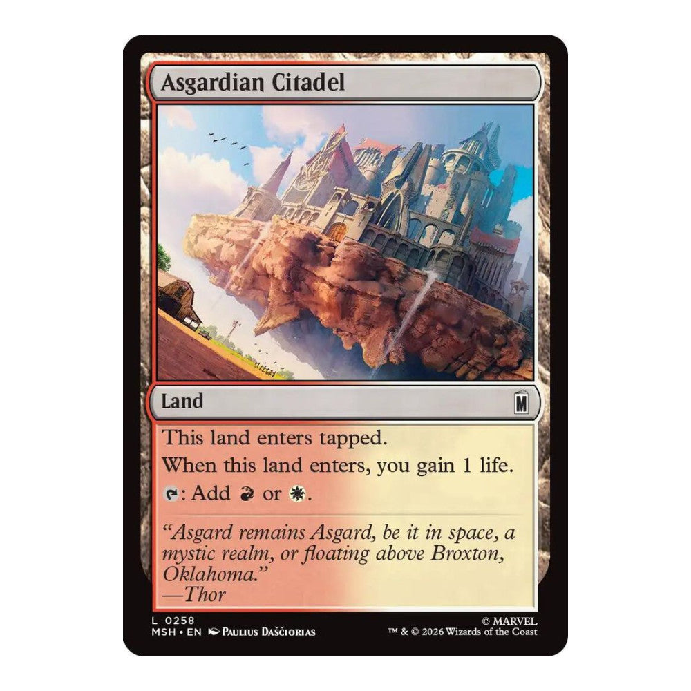 2026 Magic: The Gathering: Marvel Super Heroes (MSH) - Asgardian Citadel (#258, Land) (, Near Mint)