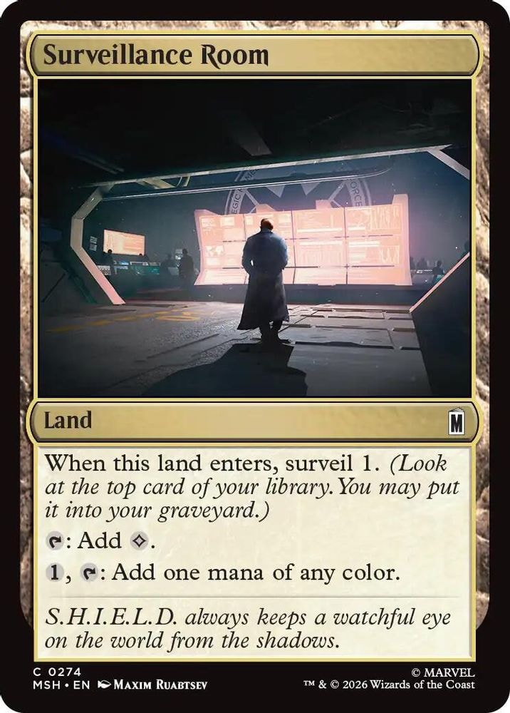 2026 Magic: The Gathering: Marvel Super Heroes (MSH) - Surveillance Room (#274, Common) (, Near Mint)
