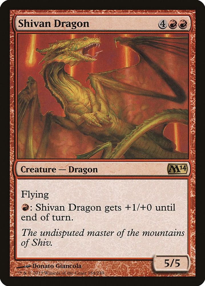 2013 Magic: The Gathering: Magic 2014 (M14) (M14) - Shivan Dragon (#154, Rare) (, Near Mint)
