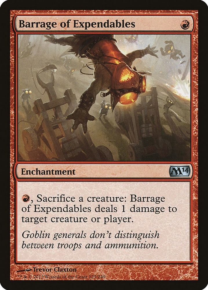2013 Magic: The Gathering: Magic 2014 (M14) (M14) - Barrage of Expendables (#127, Uncommon) (, Near Mint)