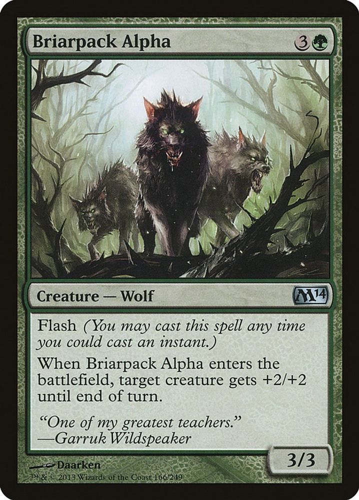 2013 Magic: The Gathering: Magic 2014 (M14) (M14) - Briarpack Alpha (#166, Uncommon) (, Near Mint)