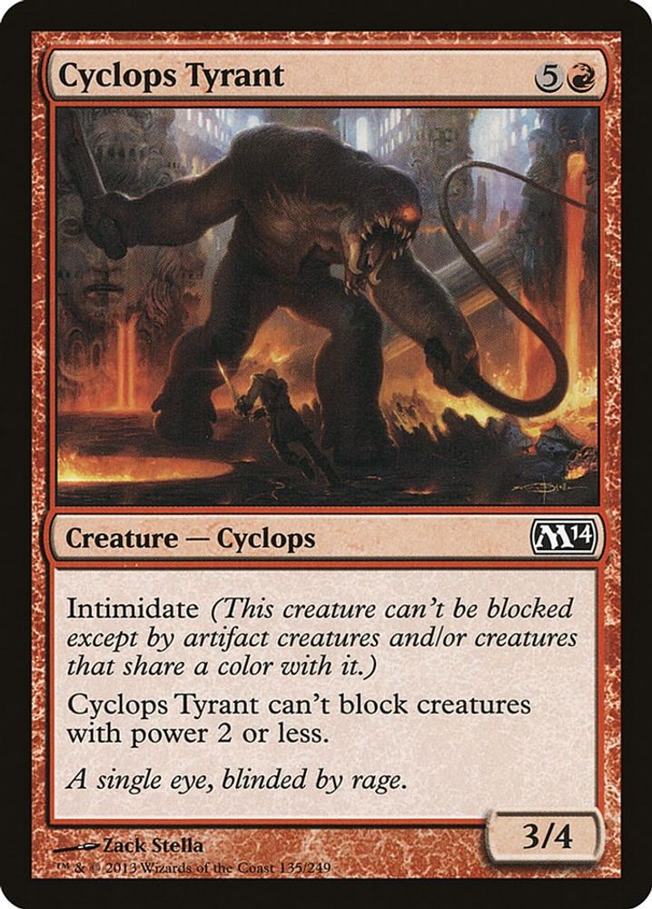 2013 Magic: The Gathering: Magic 2014 (M14) (M14) - Cyclops Tyrant (#135, Common) (, Near Mint)