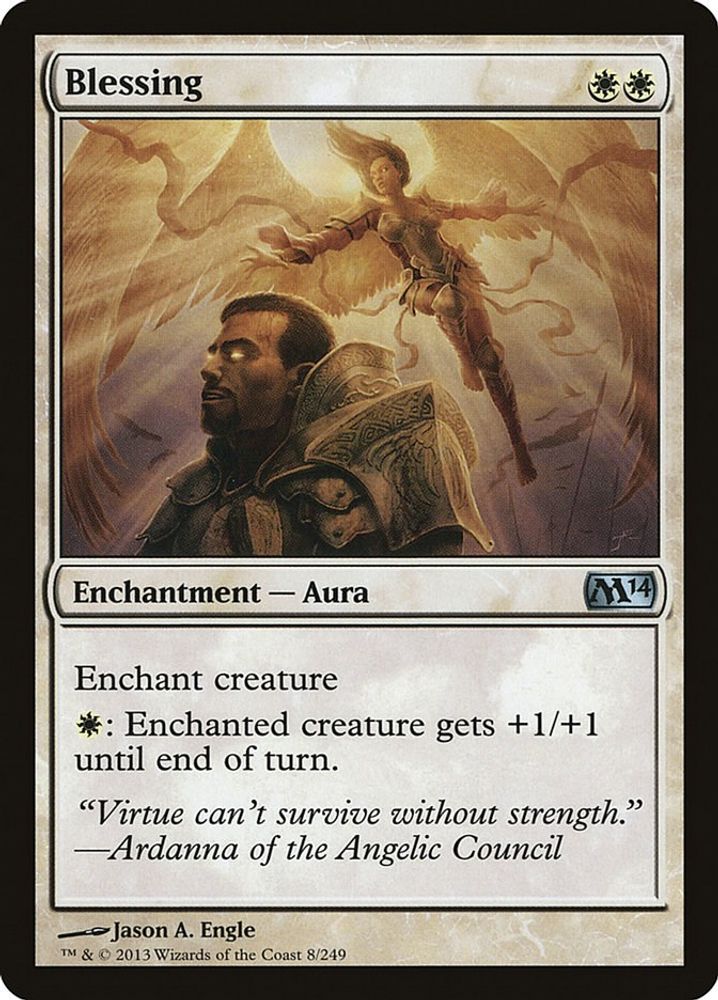 2013 Magic: The Gathering: Magic 2014 (M14) (M14) - Blessing (#8, Uncommon) (, Near Mint)