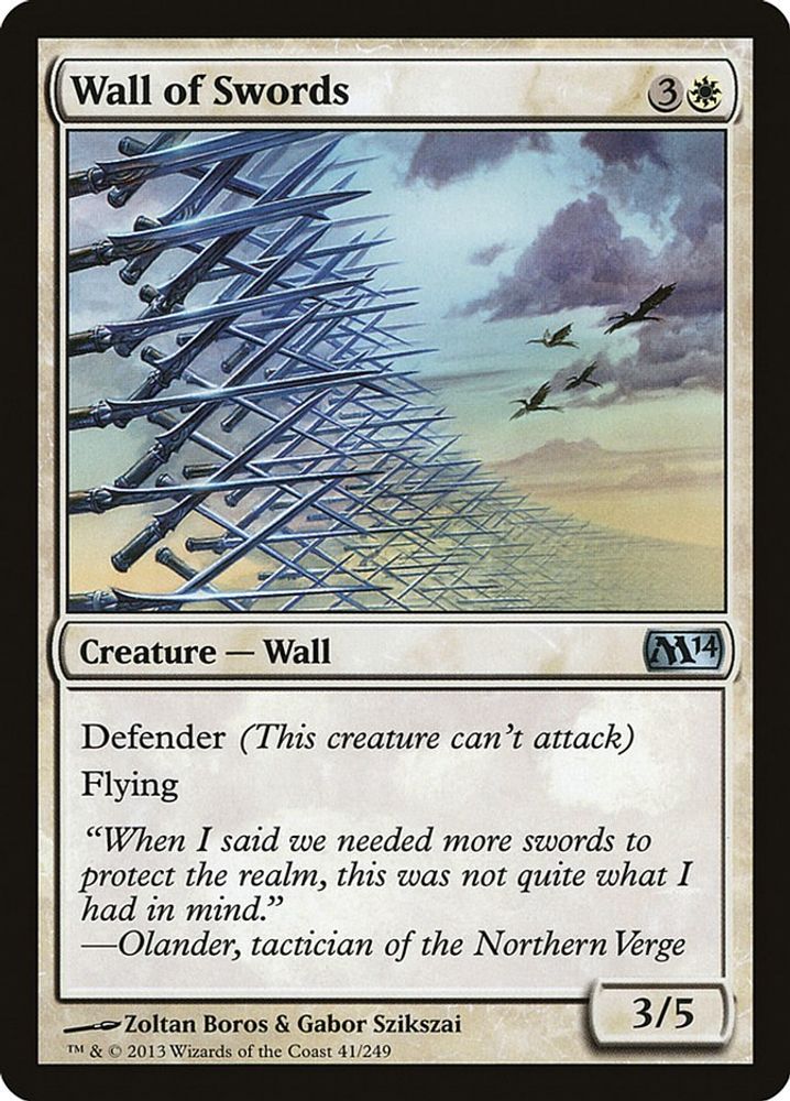 2013 Magic: The Gathering: Magic 2014 (M14) (M14) - Wall of Swords (#41, Uncommon) (, Near Mint)
