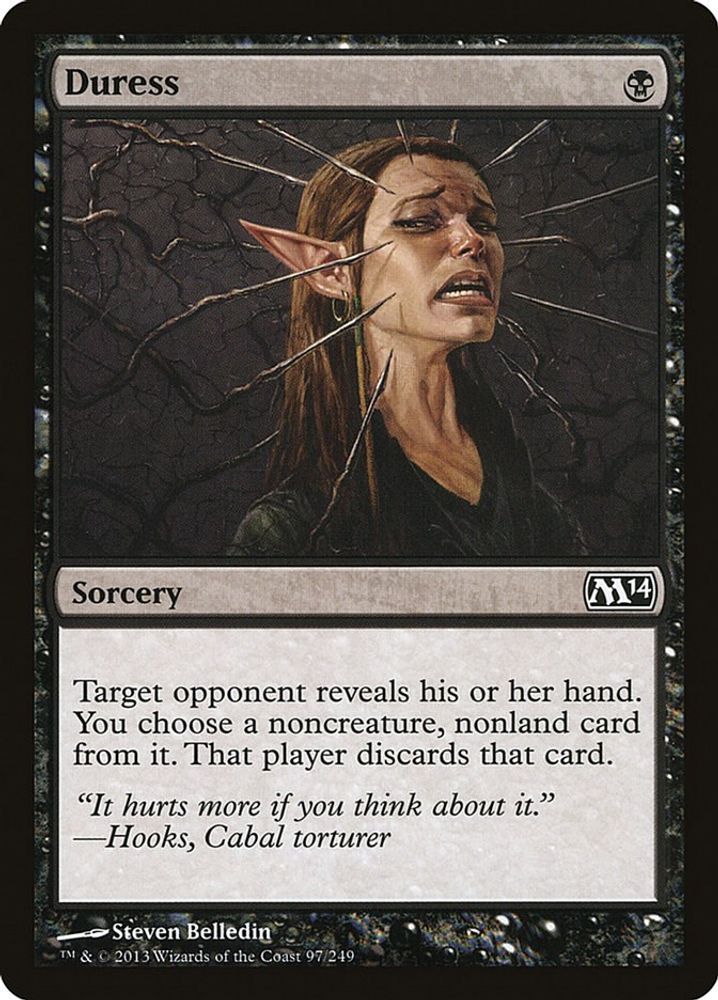 2013 Magic: The Gathering: Magic 2014 (M14) (M14) - Duress (#97, Common) (, Near Mint)
