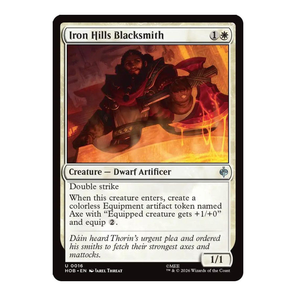 2026 Magic: The Gathering: The Hobbit (HOB) - Iron Hills Blacksmith (#16, Uncommon) (, Near Mint)