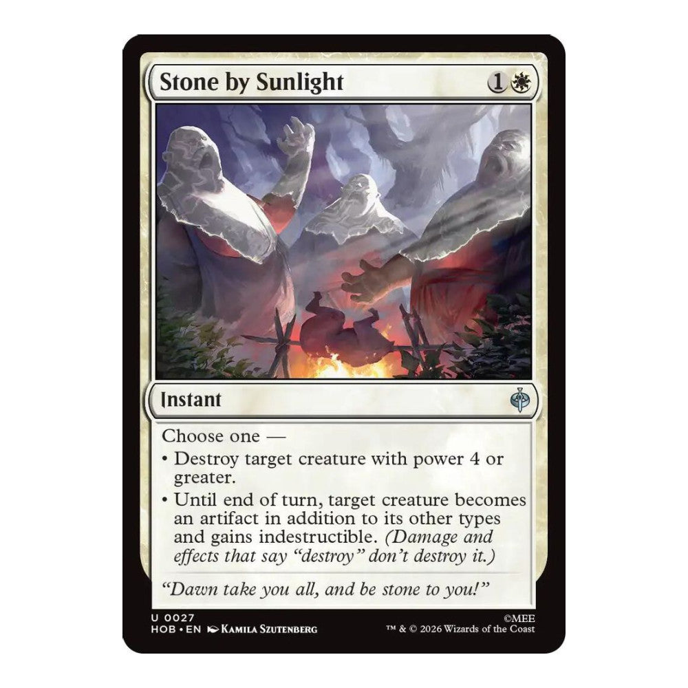 2026 Magic: The Gathering: The Hobbit (HOB) - Stone by Sunlight (#27, Uncommon) (, Near Mint)