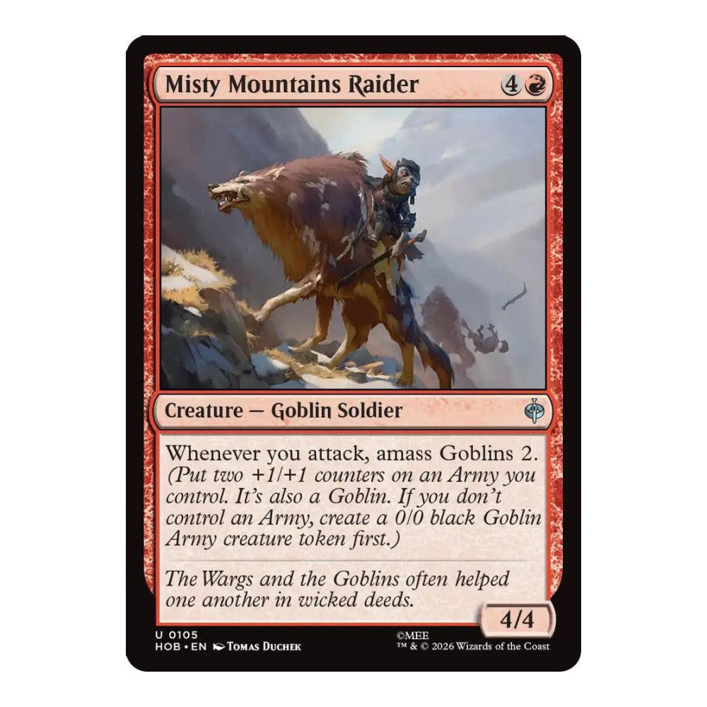2026 Magic: The Gathering: The Hobbit (HOB) - Misty Mountains Raider (#105, Uncommon) (, Near Mint)