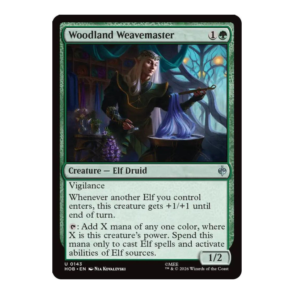 2026 Magic: The Gathering: The Hobbit (HOB) - Woodland Weavemaster (#143, Uncommon) (, Near Mint)