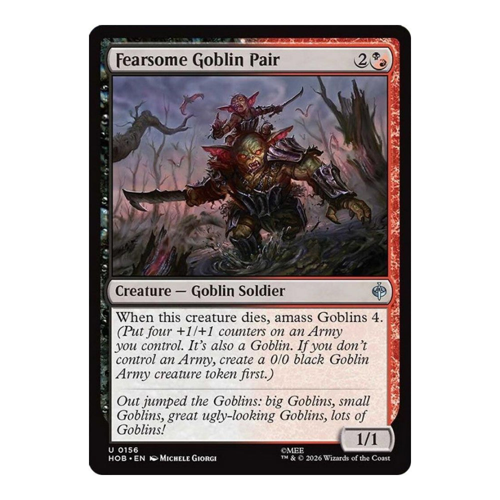 2026 Magic: The Gathering: The Hobbit (HOB) - Fearsome Goblin Pair (#156, Uncommon) (, Near Mint)