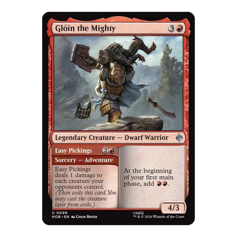 2026 Magic: The Gathering: The Hobbit (HOB) - Gloin the Mighty (#99, Uncommon) (, Near Mint)