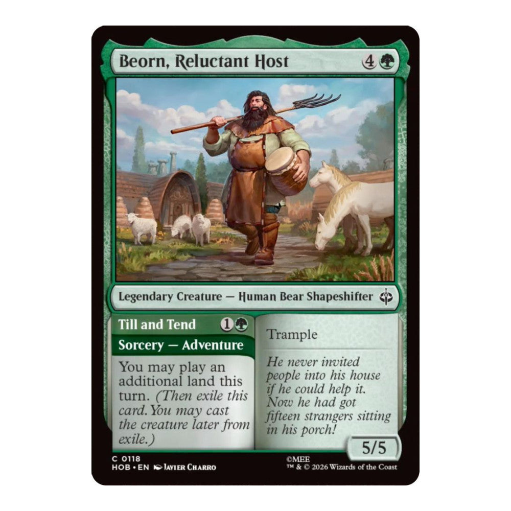 2026 Magic: The Gathering: The Hobbit (HOB) - Beorn, Reluctant Host (#118, Common) (, Near Mint)
