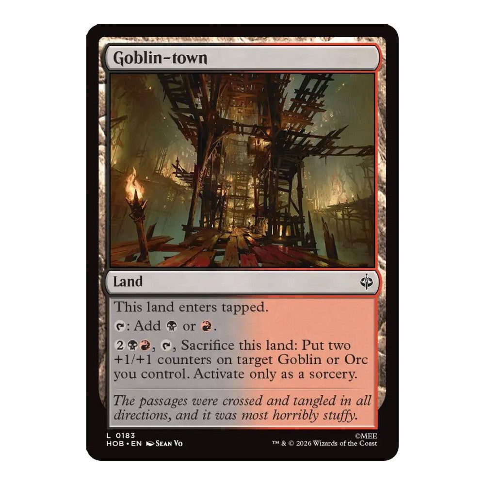 2026 Magic: The Gathering: The Hobbit (HOB) - Goblin-town (#183, Land) (, Near Mint)