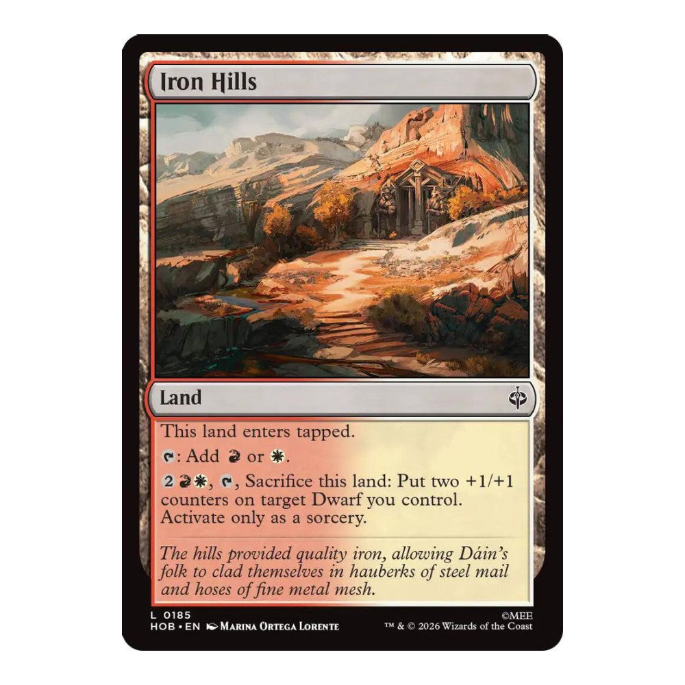 2026 Magic: The Gathering: The Hobbit (HOB) - Iron Hills (#185, Land) (, Near Mint)