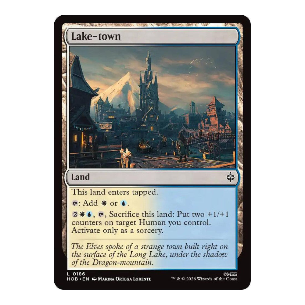 2026 Magic: The Gathering: The Hobbit (HOB) - Lake-town (#186, Land) (, Near Mint)
