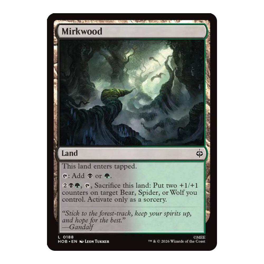 2026 Magic: The Gathering: The Hobbit (HOB) - Mirkwood (#188, Land) (, Near Mint)