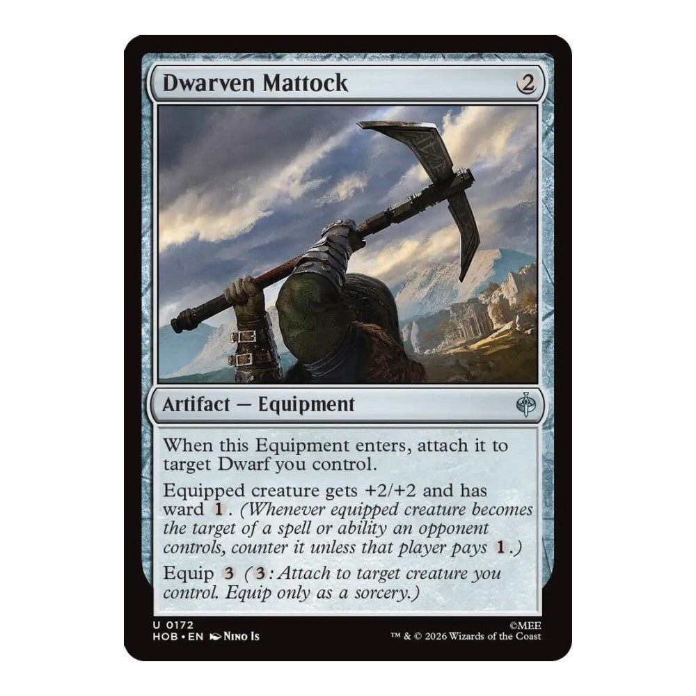 2026 Magic: The Gathering: The Hobbit (HOB) - Dwarven Mattock (#172, Uncommon) (, Near Mint)