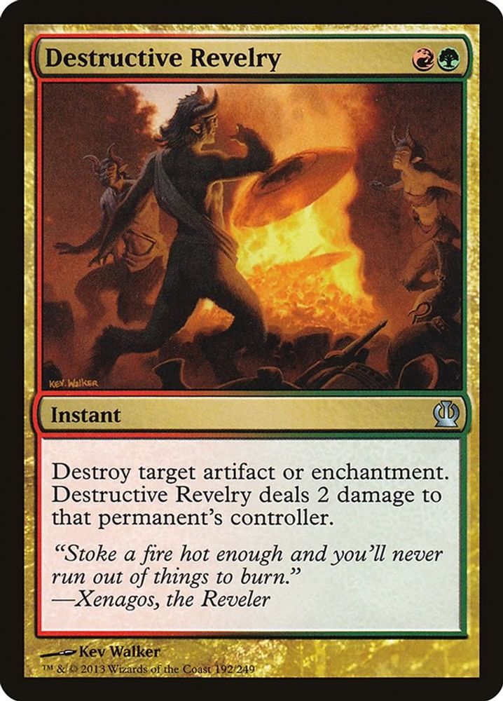 2013 Magic: The Gathering: Theros (THS) - Destructive Revelry (#192, Uncommon) (, Near Mint)