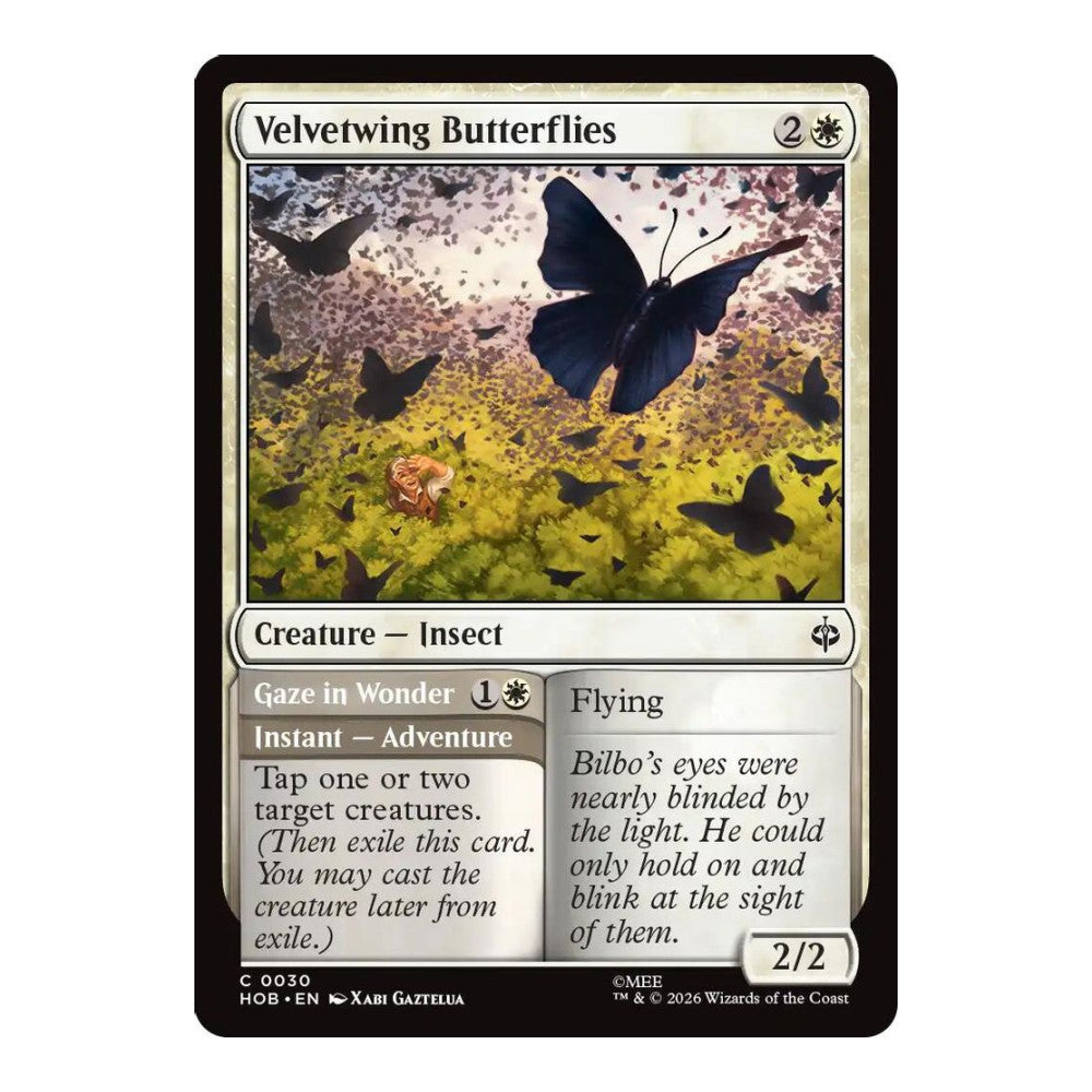 2026 Magic: The Gathering: The Hobbit (HOB) - Velvetwing Butterflies (#30, Common) (, Near Mint)