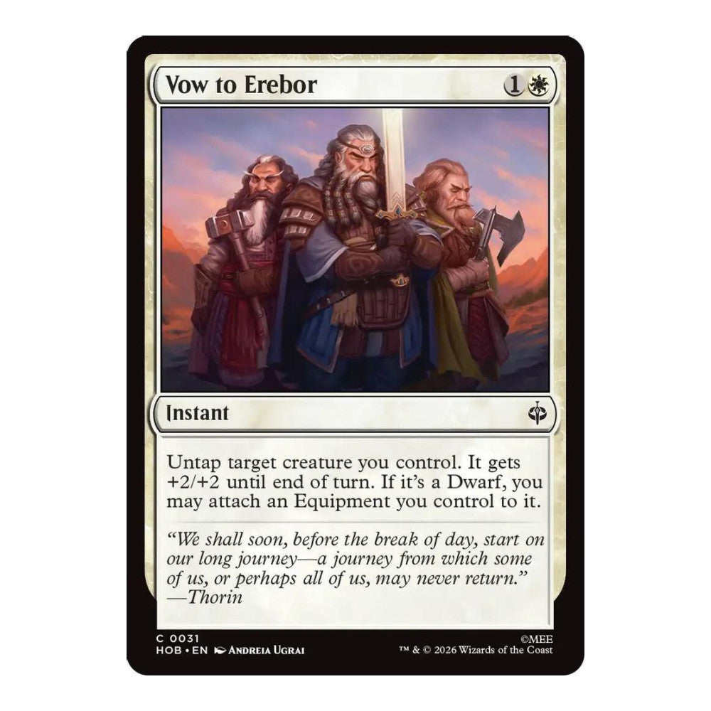 2026 Magic: The Gathering: The Hobbit (HOB) - Vow to Erebor (#31, Common) (, Near Mint)