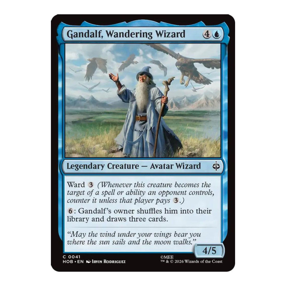 2026 Magic: The Gathering: The Hobbit (HOB) - Gandalf, Wandering Wizard (#41, Common) (, Near Mint)
