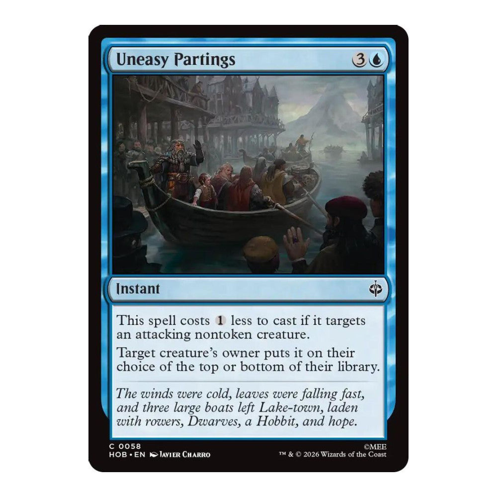 2026 Magic: The Gathering: The Hobbit (HOB) - Uneasy Partings (#58, Common) (, Near Mint)