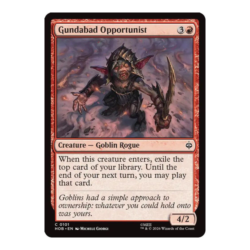 2026 Magic: The Gathering: The Hobbit (HOB) - Gundabad Opportunist (#101, Common) (, Near Mint)