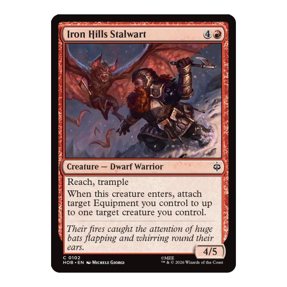 2026 Magic: The Gathering: The Hobbit (HOB) - Iron Hills Stalwart (#102, Common) (, Near Mint)